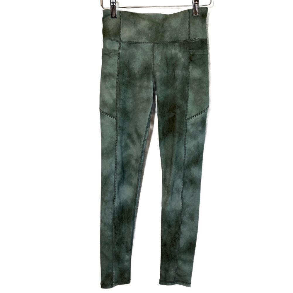 Gap Teen Size 10 Leggings with Pockets, Green Tie Dye